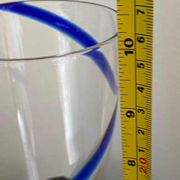 Vintage Pier 1 Imports Cobalt Blue Swirline Pilsner Beer Glass 10" - Picture 6 of 7